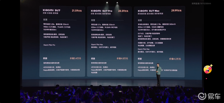 售21.59万起，起步续航700km，小米SU7能大卖？